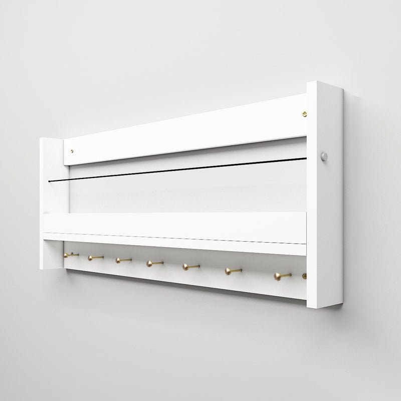 Contemporary Wood Bookshelf Closed Back Wall Mounted Bookcase for Home Office