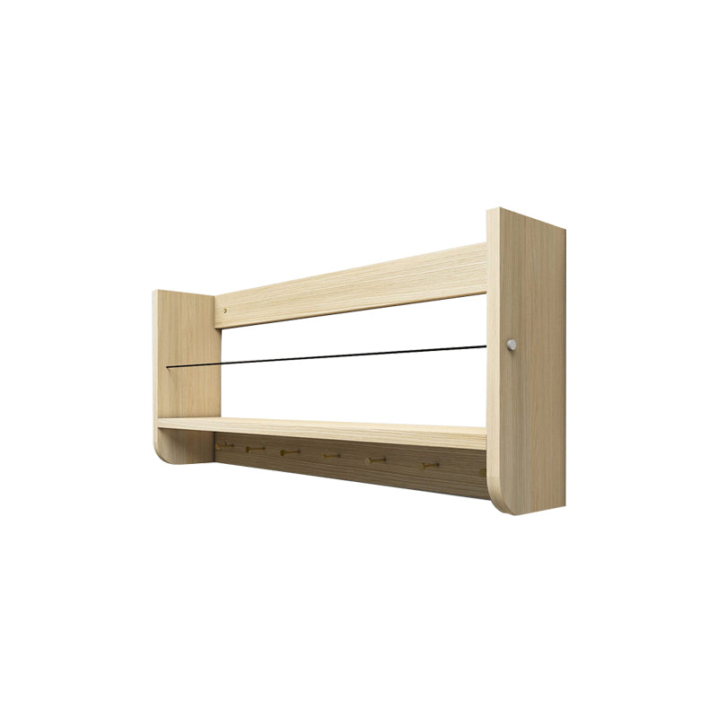 Contemporary Wood Bookshelf Closed Back Wall Mounted Bookcase for Home Office