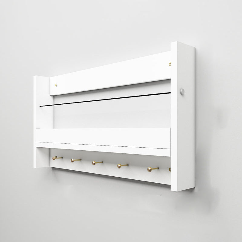 Contemporary Wood Bookshelf Closed Back Wall Mounted Bookcase for Home Office