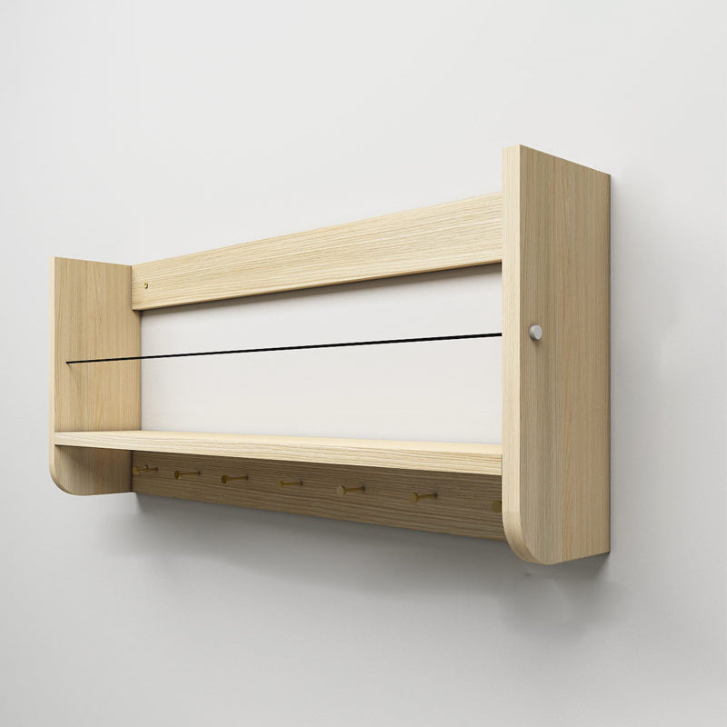 Contemporary Wood Bookshelf Closed Back Wall Mounted Bookcase for Home Office