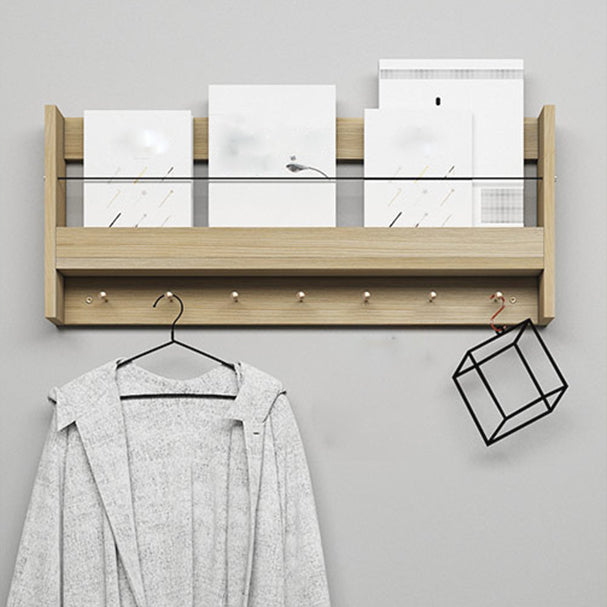 Contemporary Wood Bookshelf Closed Back Wall Mounted Bookcase for Home Office