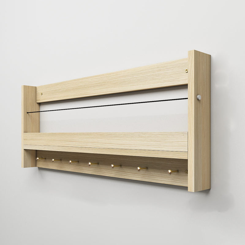 Contemporary Wood Bookshelf Closed Back Wall Mounted Bookcase for Home Office