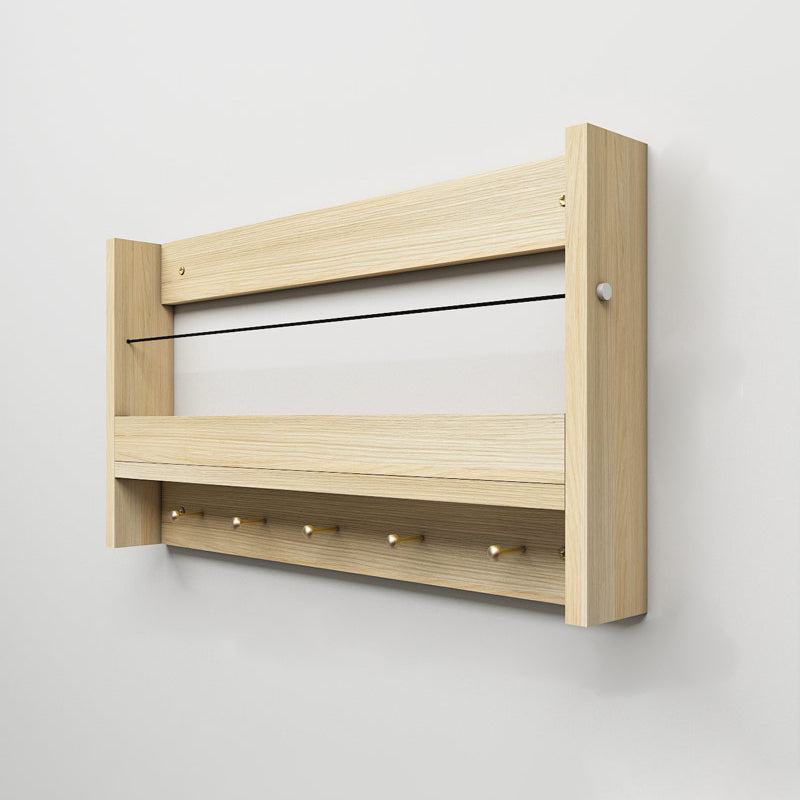 Contemporary Wood Bookshelf Closed Back Wall Mounted Bookcase for Home Office