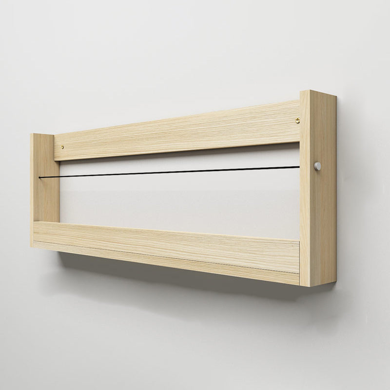 Contemporary Wood Bookshelf Closed Back Wall Mounted Bookcase for Home Office