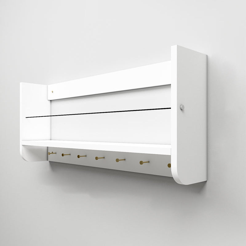 Contemporary Wood Bookshelf Closed Back Wall Mounted Bookcase for Home Office