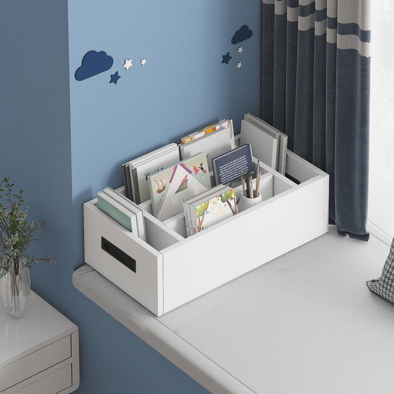 Contemporary Wood Bookshelf Closed Back Bookcase for Home Office