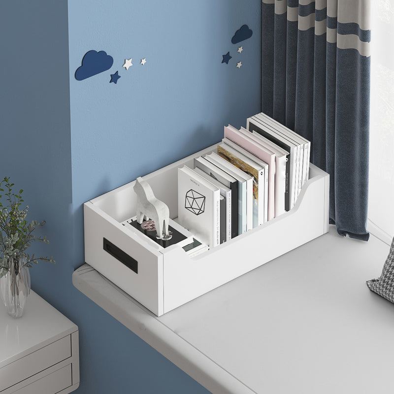 Contemporary Wood Bookshelf Closed Back Bookcase for Home Office