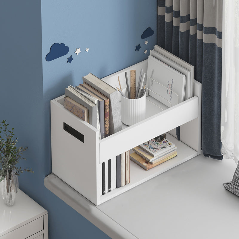 Contemporary Wood Bookshelf Closed Back Bookcase for Home Office