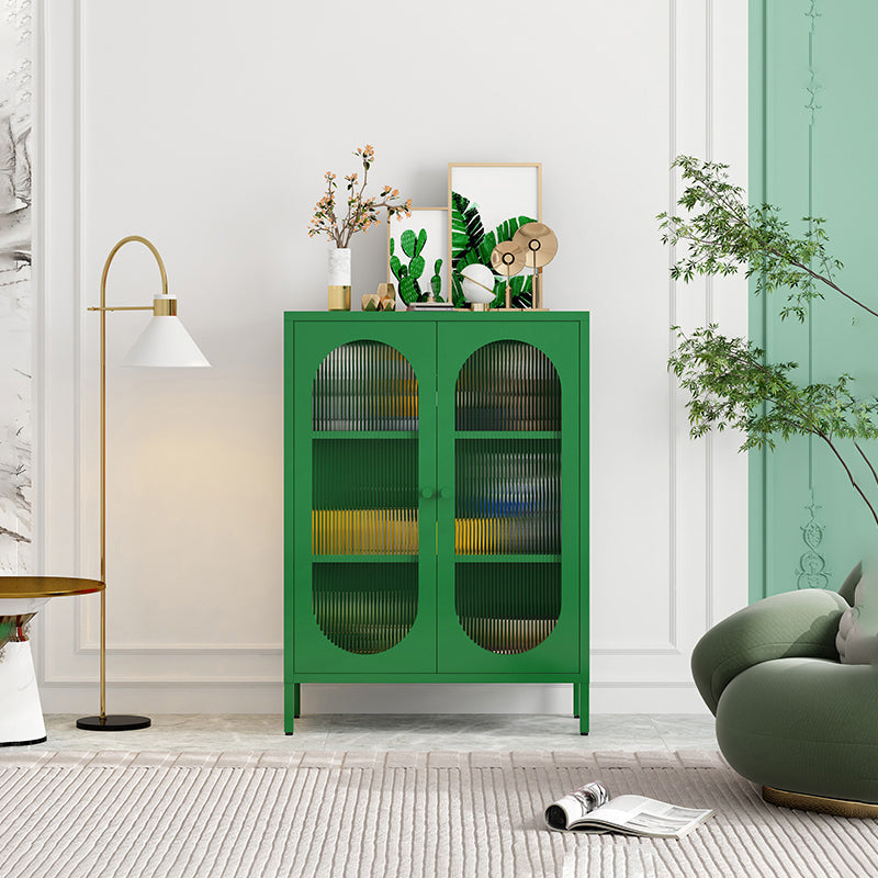 Modern Style Bookshelf Closed Back Bookcase with Door for Office