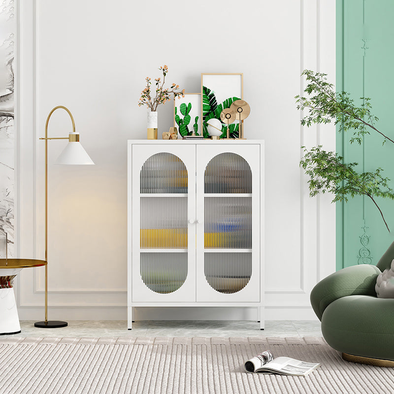 Modern Style Bookshelf Closed Back Bookcase with Door for Office