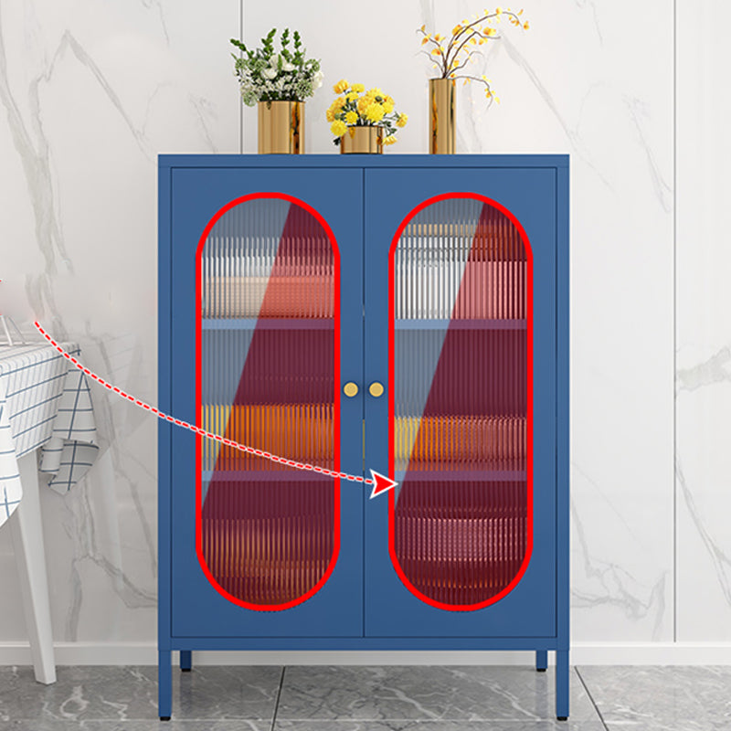 Modern Style Bookshelf Closed Back Bookcase with Door for Office