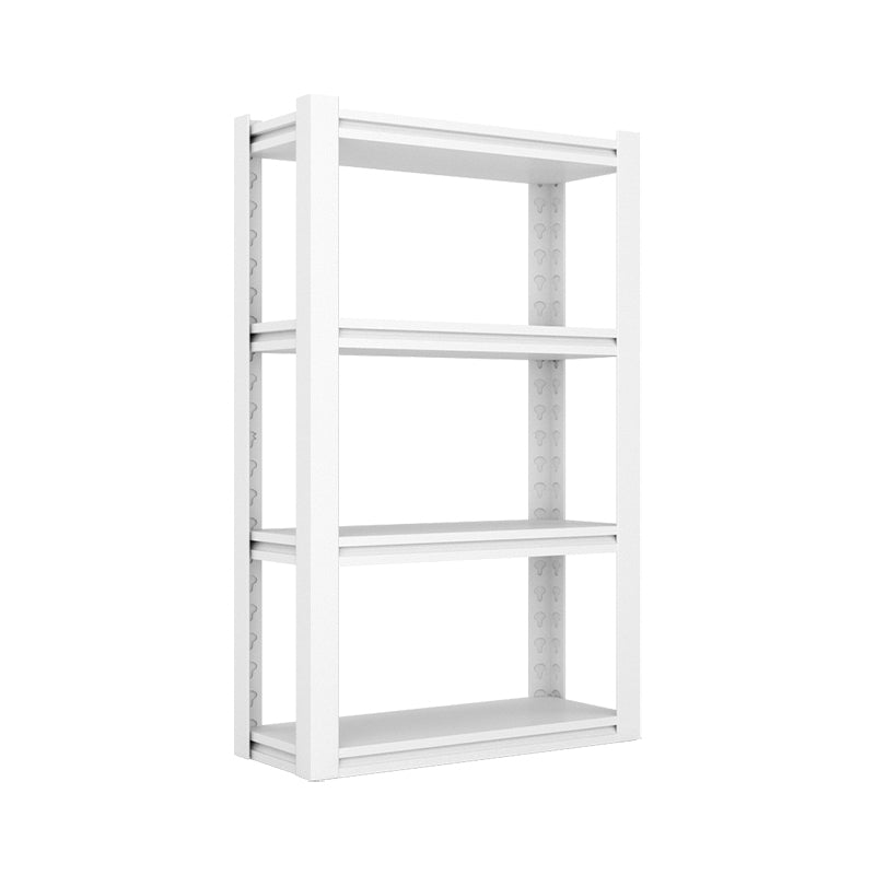 Modern Style Metal Bookshelf White Open Back Bookcase for Home Office