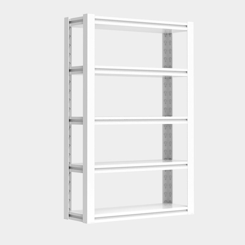 Modern Style Metal Bookshelf White Open Back Bookcase for Home Office