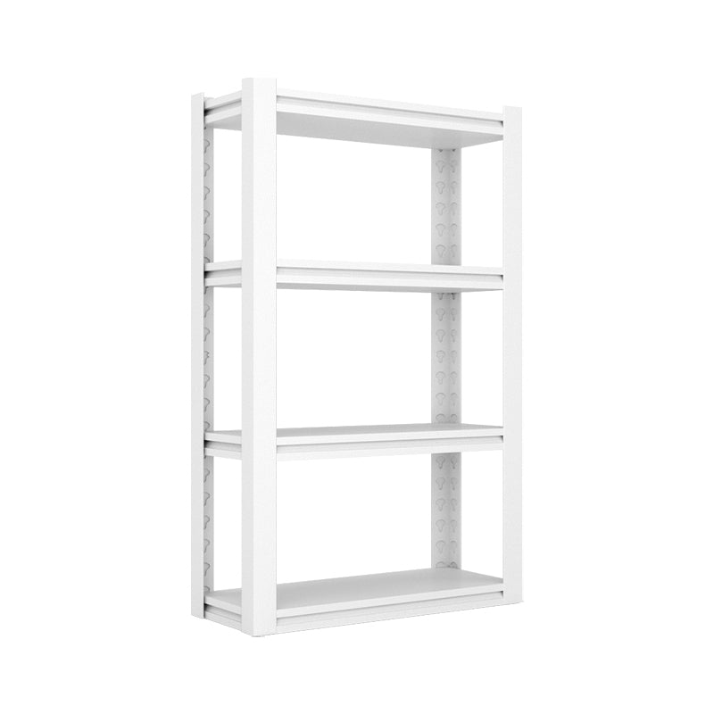 Modern Style Metal Bookshelf White Open Back Bookcase for Home Office