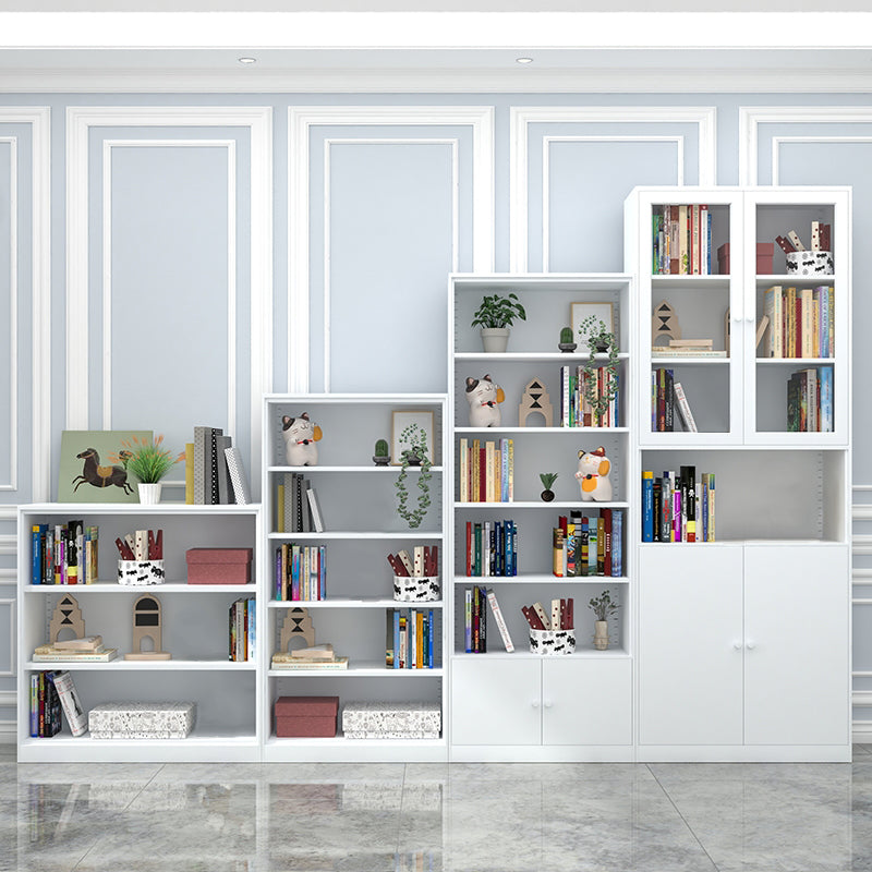 Closed Metal Bookshelf Modern Home Living Room Rectangular Bookcase