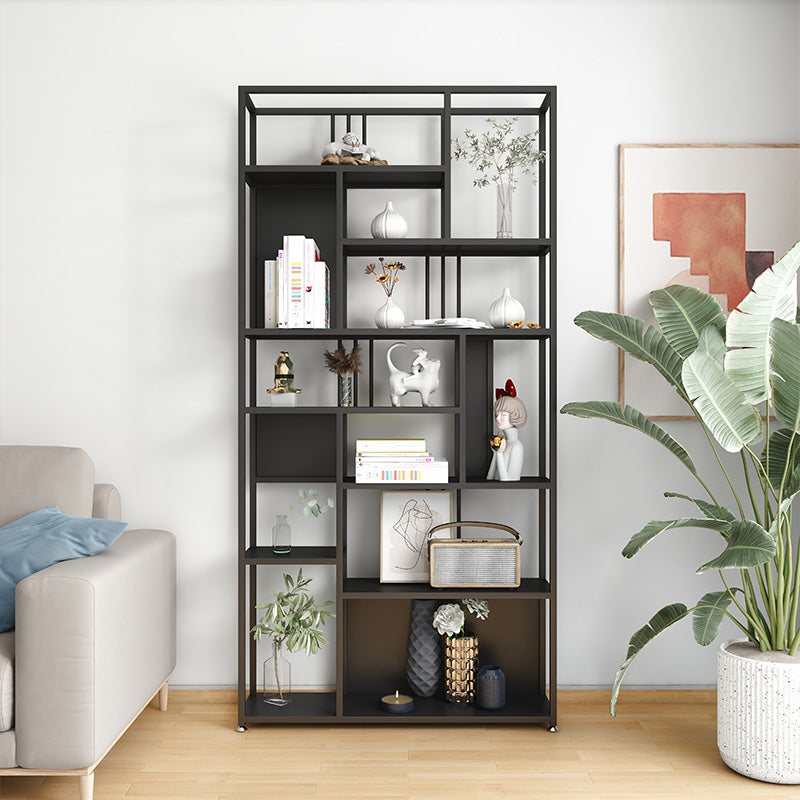 Metal Rectangle Open Bookcase Scandinavian Home Office Etagere Bookcase