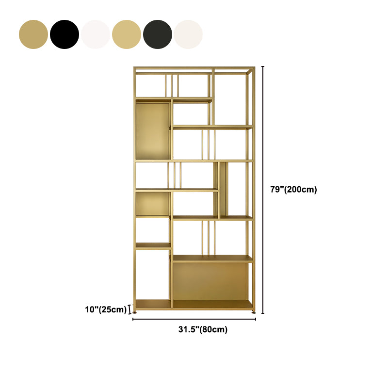 Metal Rectangle Open Bookcase Scandinavian Home Office Etagere Bookcase