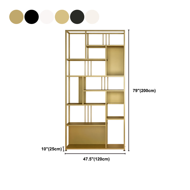 Metal Rectangle Open Bookcase Scandinavian Home Office Etagere Bookcase