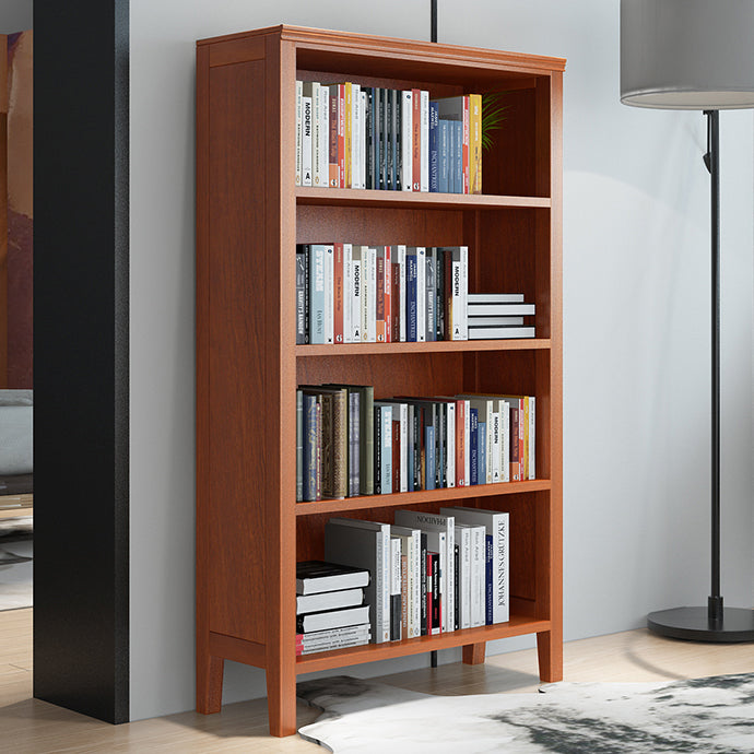 Standard Solid Wood Bookshelf Scandinavian Closed Back Bookcase