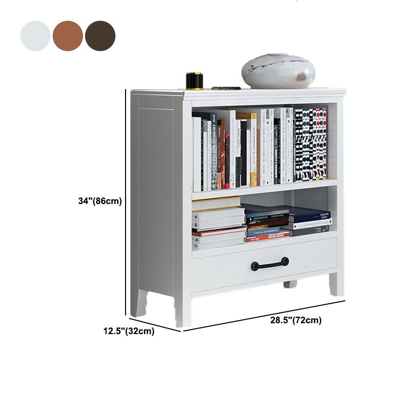 Standard Solid Wood Bookshelf Scandinavian Closed Back Bookcase