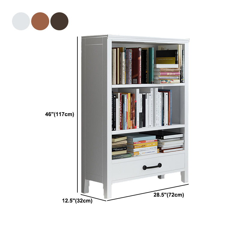 Standard Solid Wood Bookshelf Scandinavian Closed Back Bookcase