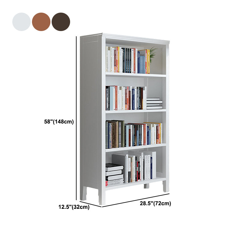 Standard Solid Wood Bookshelf Scandinavian Closed Back Bookcase