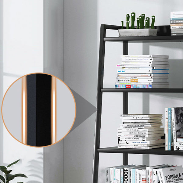 Modern Home Steel Book Shelf Ladder 12"W Matte Finish Bookcase