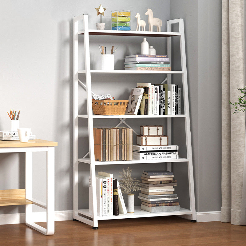 Modern Home Steel Book Shelf Ladder 12"W Matte Finish Bookcase