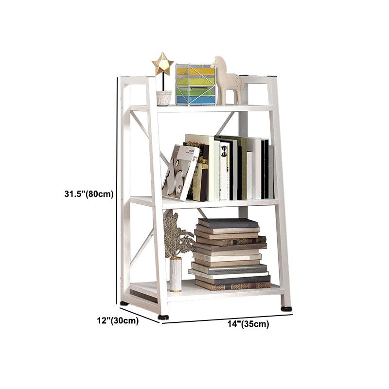 Modern Home Steel Book Shelf Ladder 12"W Matte Finish Bookcase