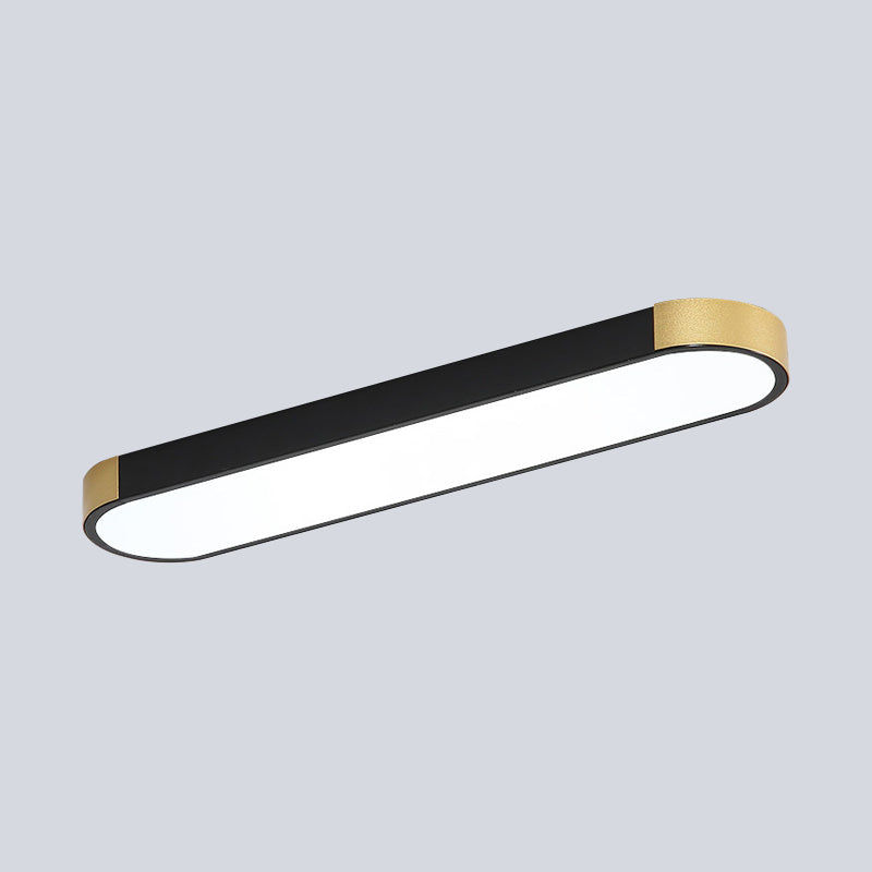 Luminaria empotrada LED minimalista con pantalla de metal Lámpara empotrada rectangular delgada blanca y dorada/negra y dorada