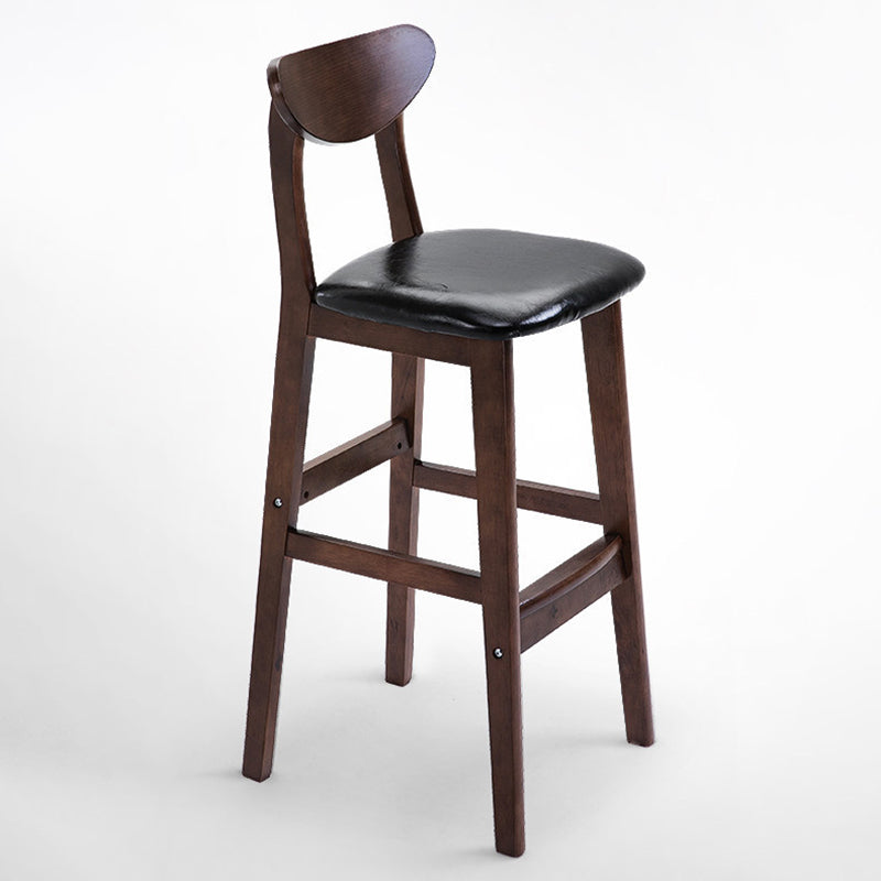 Scandinavian Coffee Shop Armless Stool Matte Finish Upholstered Bar Stools