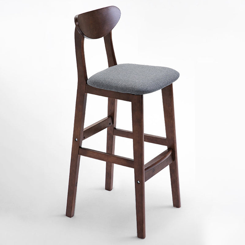 Scandinavian Coffee Shop Armless Stool Matte Finish Upholstered Bar Stools