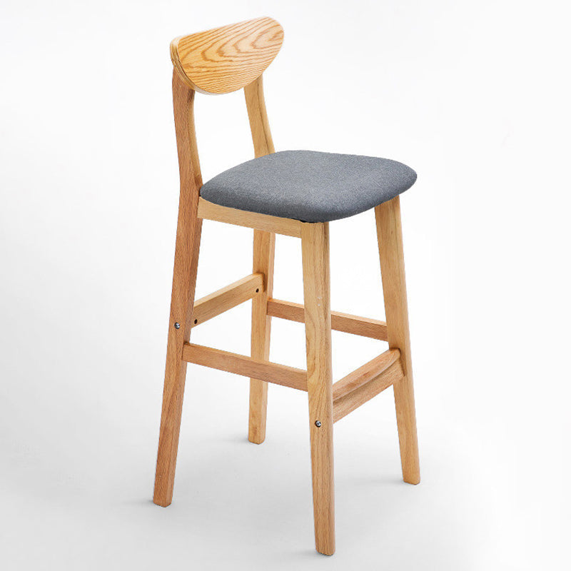 Scandinavian Coffee Shop Armless Stool Matte Finish Upholstered Bar Stools