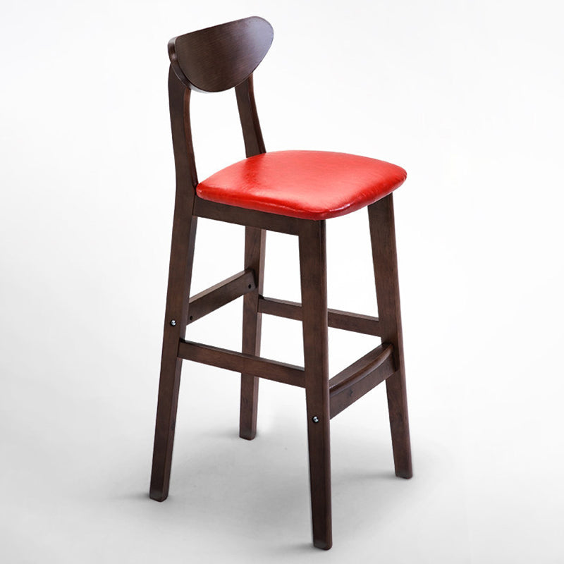 Scandinavian Coffee Shop Armless Stool Matte Finish Upholstered Bar Stools