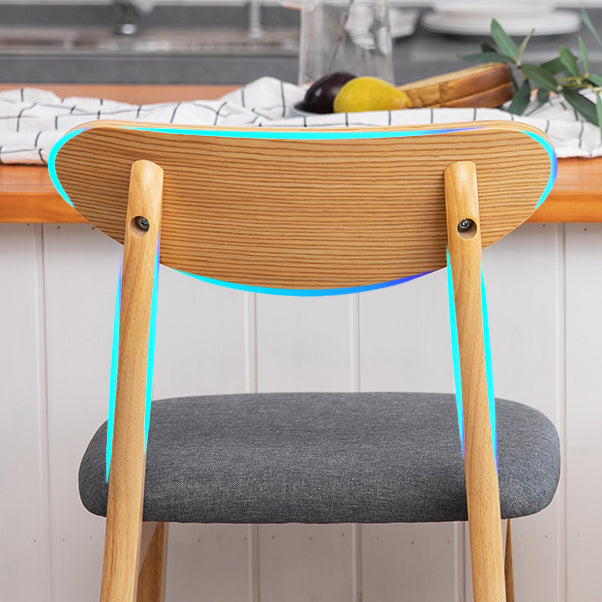 Scandinavian Coffee Shop Armless Stool Matte Finish Upholstered Bar Stools