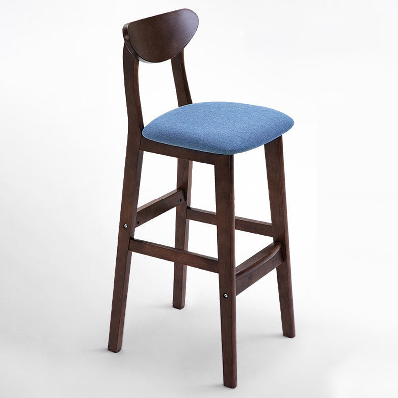 Scandinavian Coffee Shop Armless Stool Matte Finish Upholstered Bar Stools