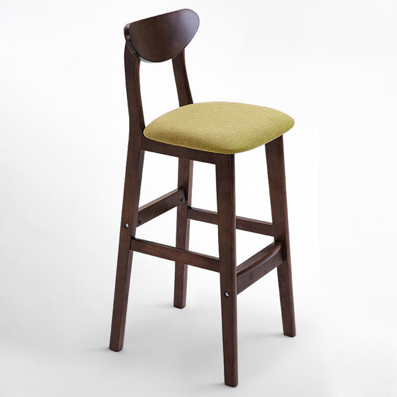 Scandinavian Coffee Shop Armless Stool Matte Finish Upholstered Bar Stools