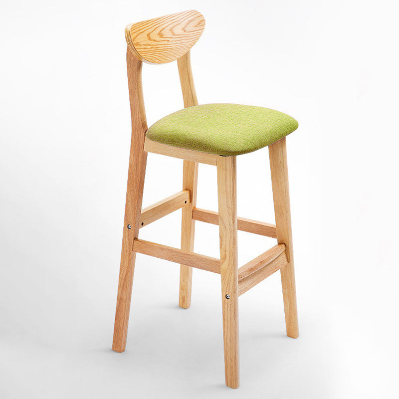 Scandinavian Coffee Shop Armless Stool Matte Finish Upholstered Bar Stools