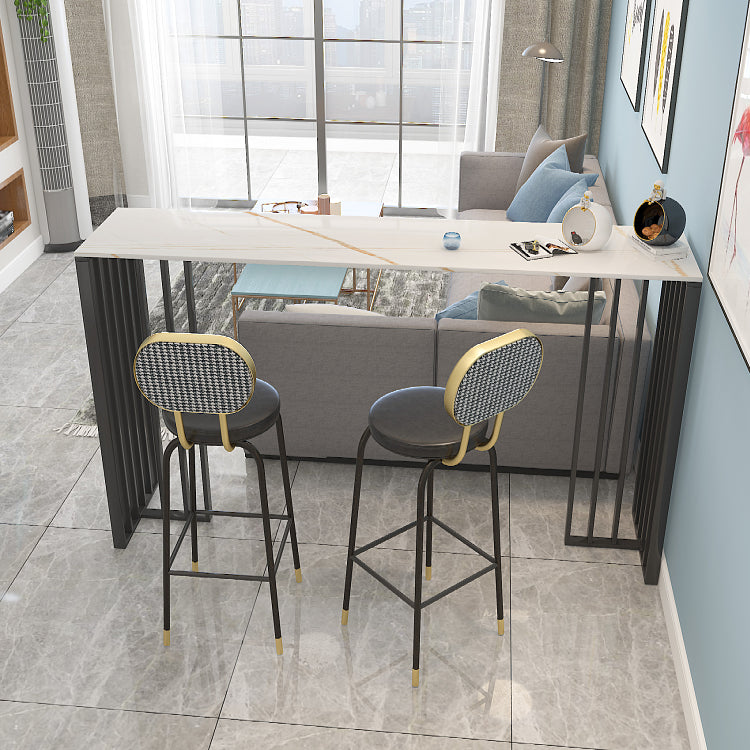 1/3/4 Pieces Glam Bar Table Set Matte Finish Sintered Stone Counter Set