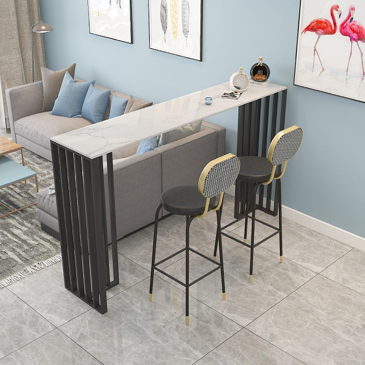 1/3/4 Pieces Glam Bar Table Set Matte Finish Sintered Stone Counter Set