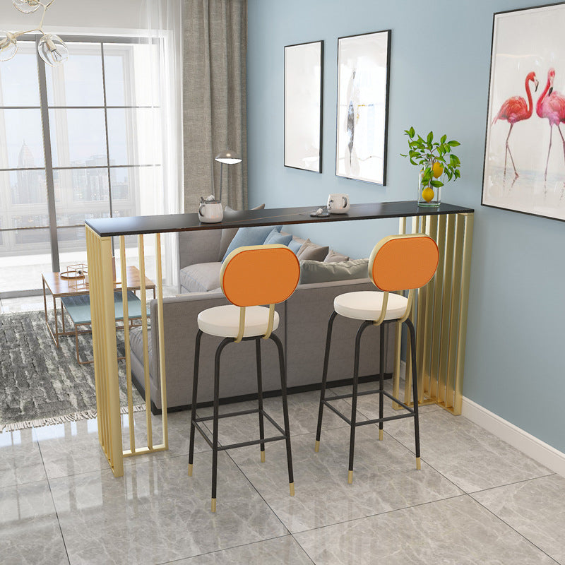 1/3/4 Pieces Glam Bar Table Set Matte Finish Sintered Stone Counter Set