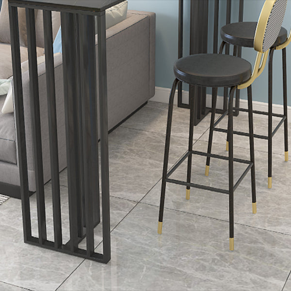 1/3/4 Pieces Glam Bar Table Set Matte Finish Sintered Stone Counter Set