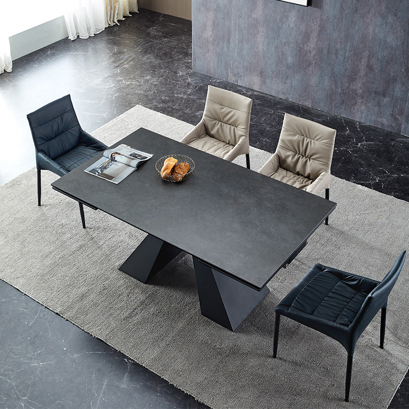 Designer Style Home Table and Chair Set 1/4/5/7 Pieces Extensible Dining Table Set