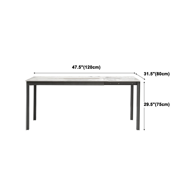 Contemporary Sintered Stone Rectangle Table Set 1/3/4/5/7 Pieces Dining Set