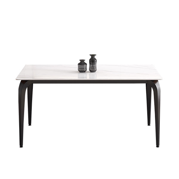 Industrial Sintered Stone Table for Restaurant Rectangle Dining Table with 4 Legs