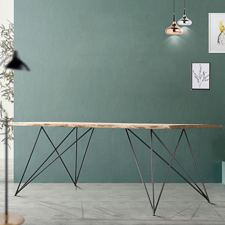 Traditional Luxury in Wood Table Rectangle Dining Table for Kitchen