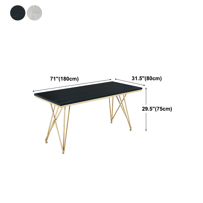 Traditional Luxury Dining Table White in Marble Rectangle Dining Table for Kitchen