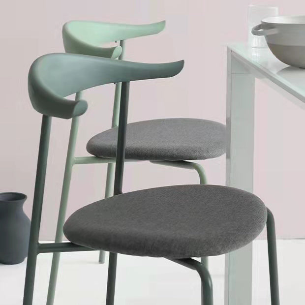 Glam Style Dining Side Chair Open Back Indoor Armless Dining Chair