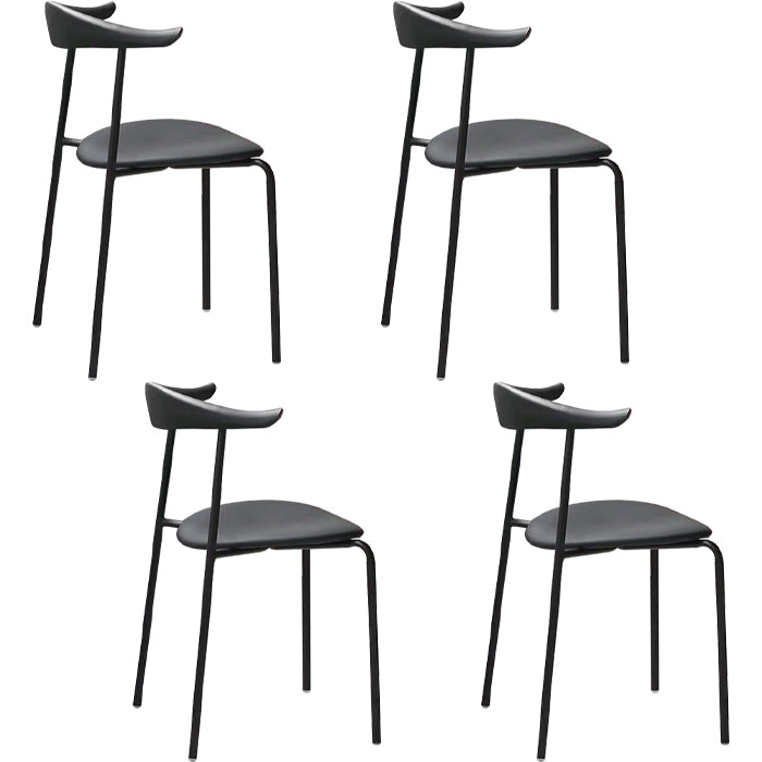 Glam Style Dining Side Chair Open Back Indoor Armless Dining Chair