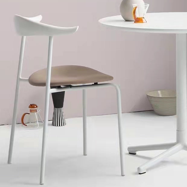 Glam Style Dining Side Chair Open Back Indoor Armless Dining Chair